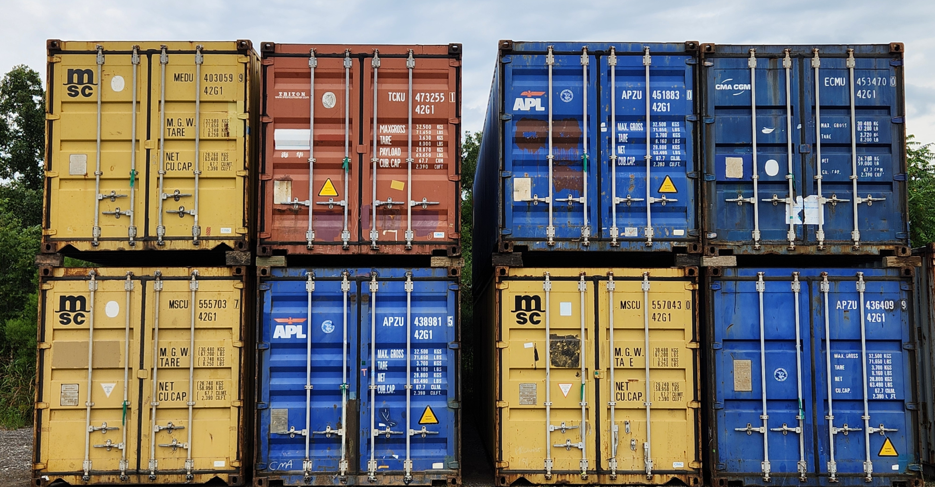 Used shipping containers